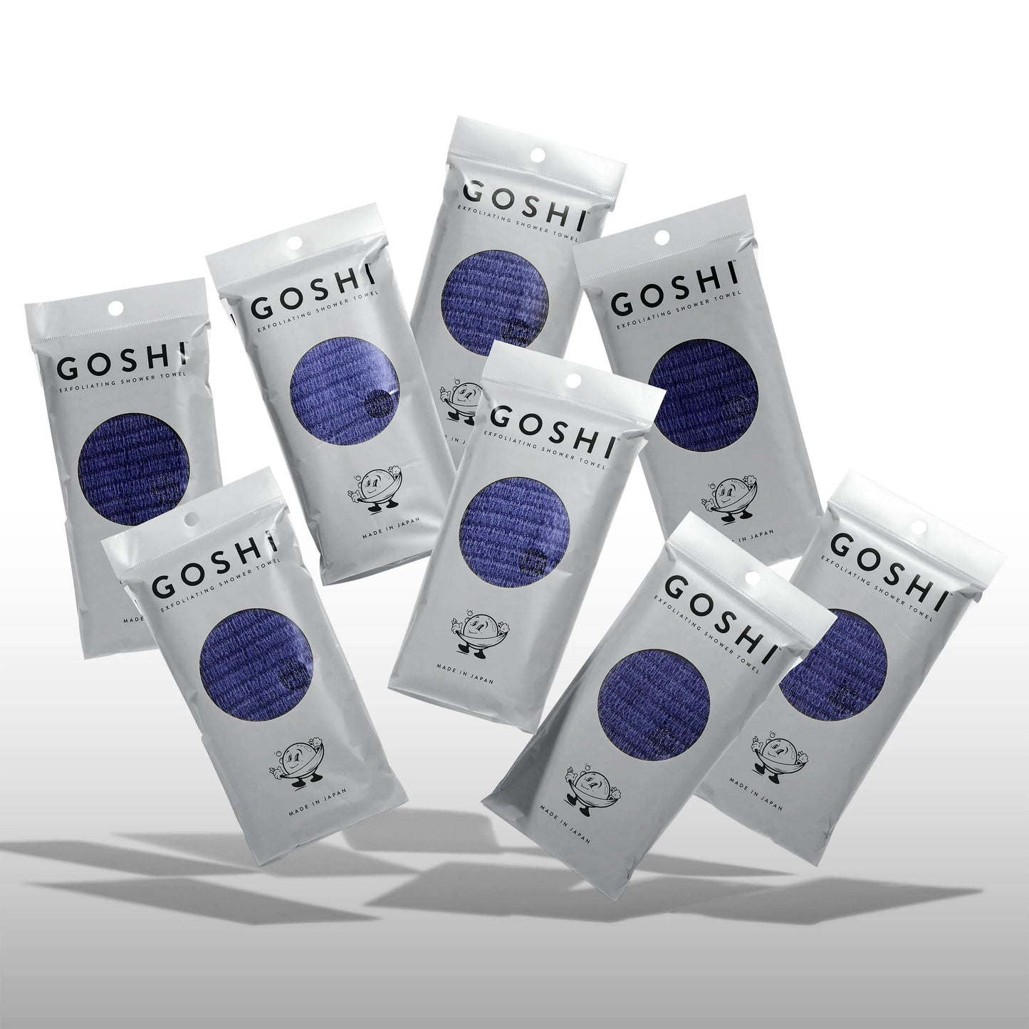 Exfoliating Shower Towel Indigo Blue