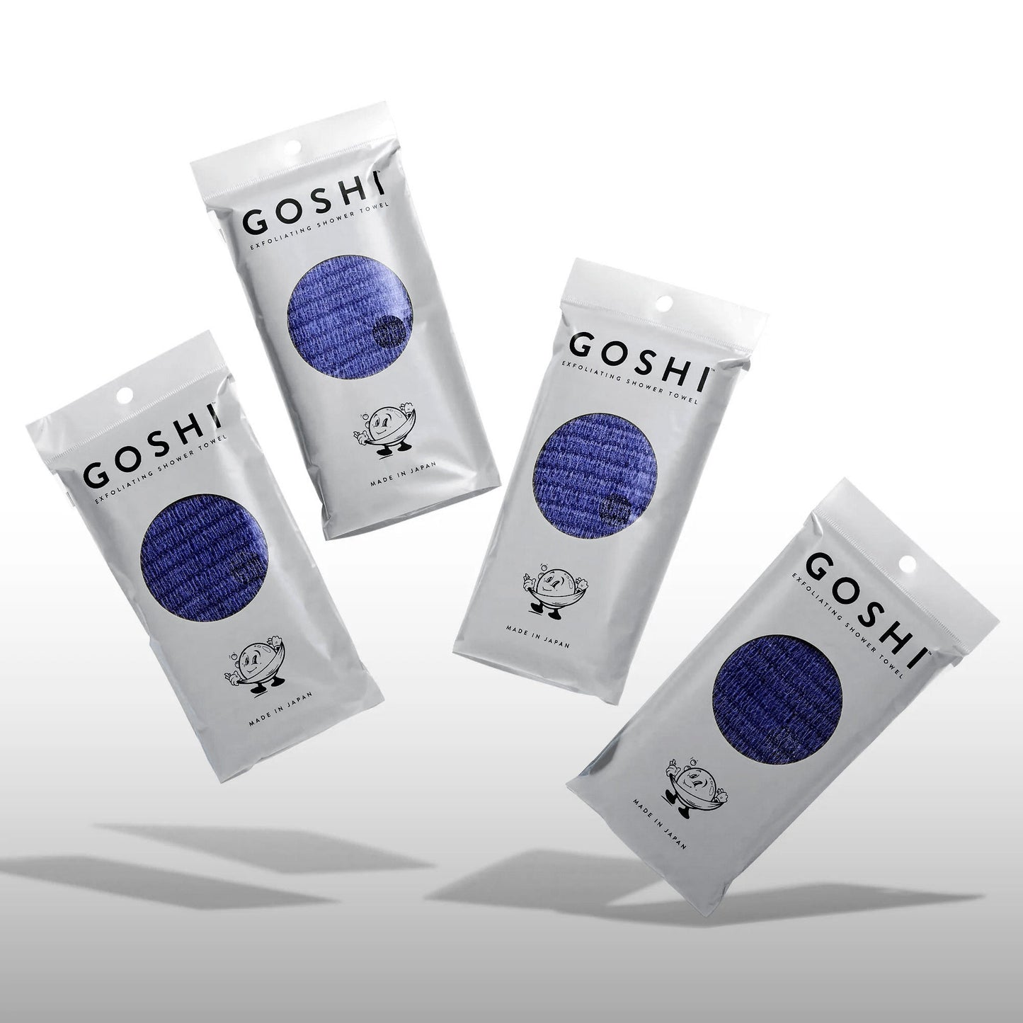 Exfoliating Shower Towel Indigo Blue
