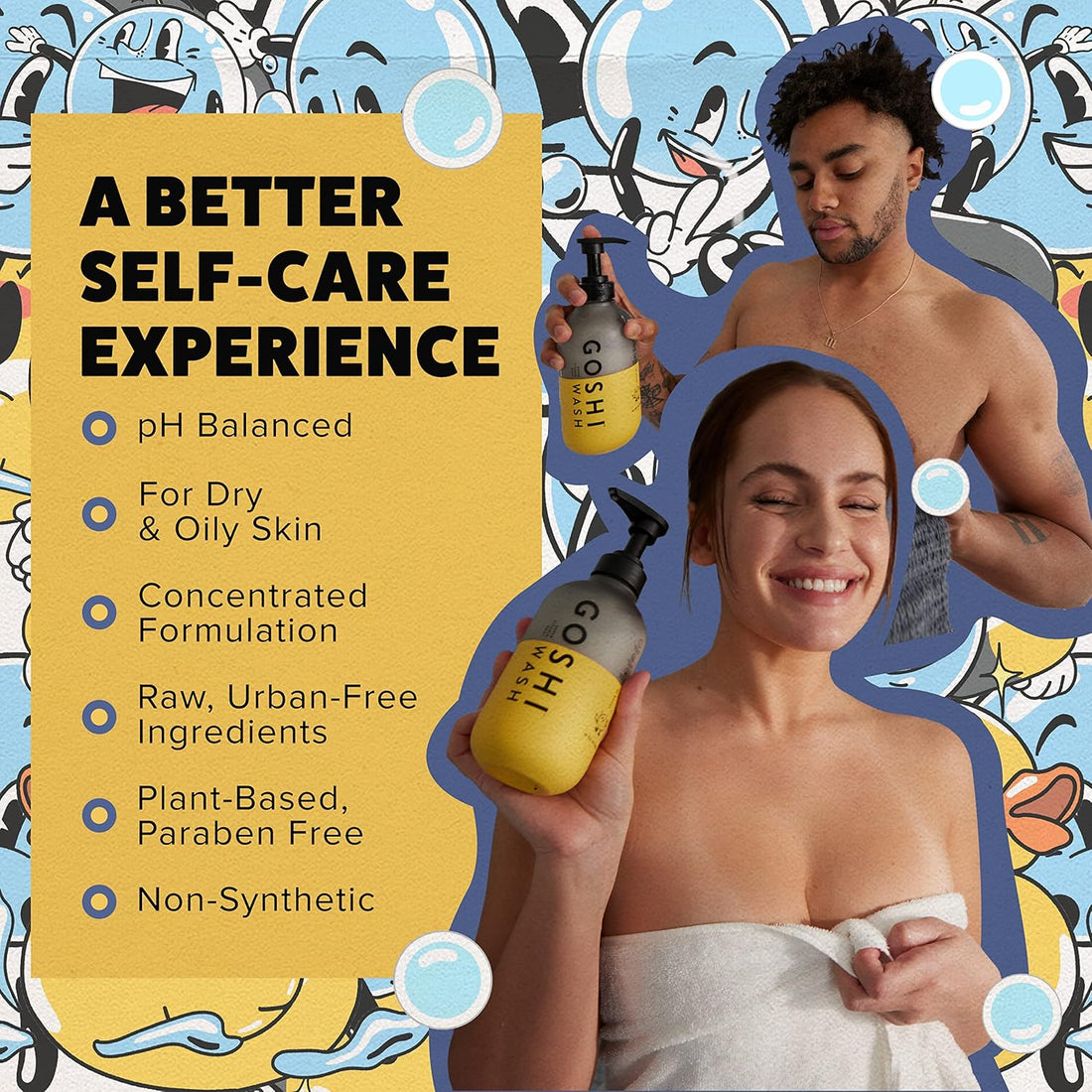 GOSHI ph balanced body wash for dry & oily skin types