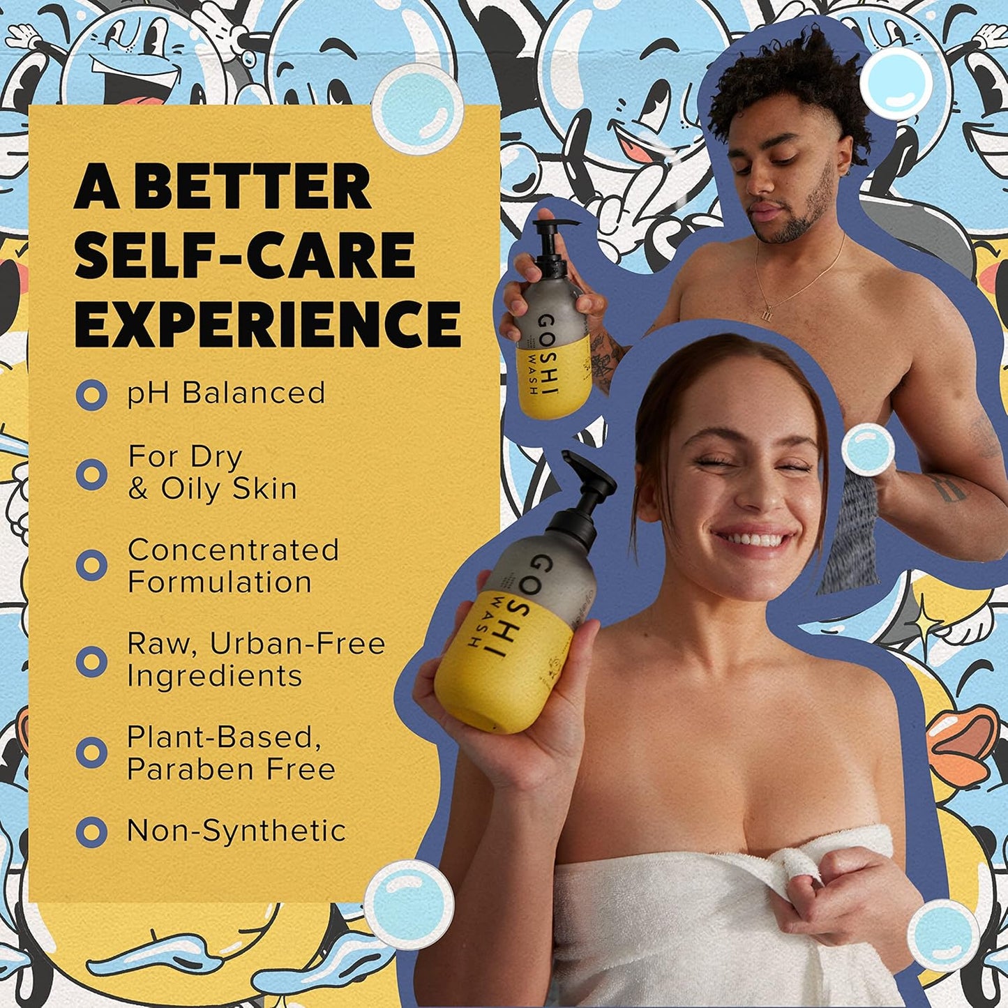 GOSHI ph balanced body wash for dry & oily skin types