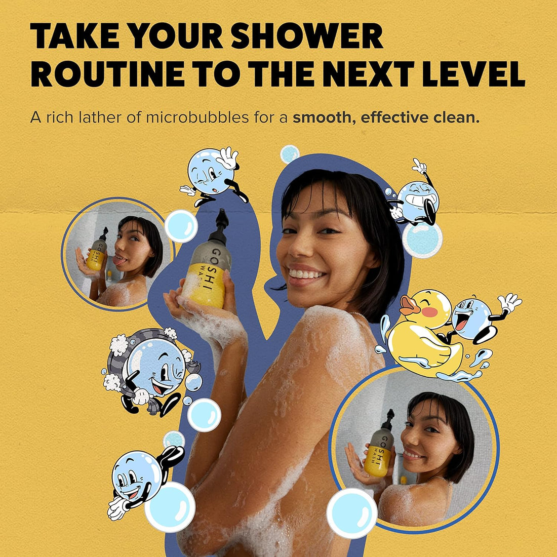 GOSHI vitamin e body wash for a smooth, effective clean