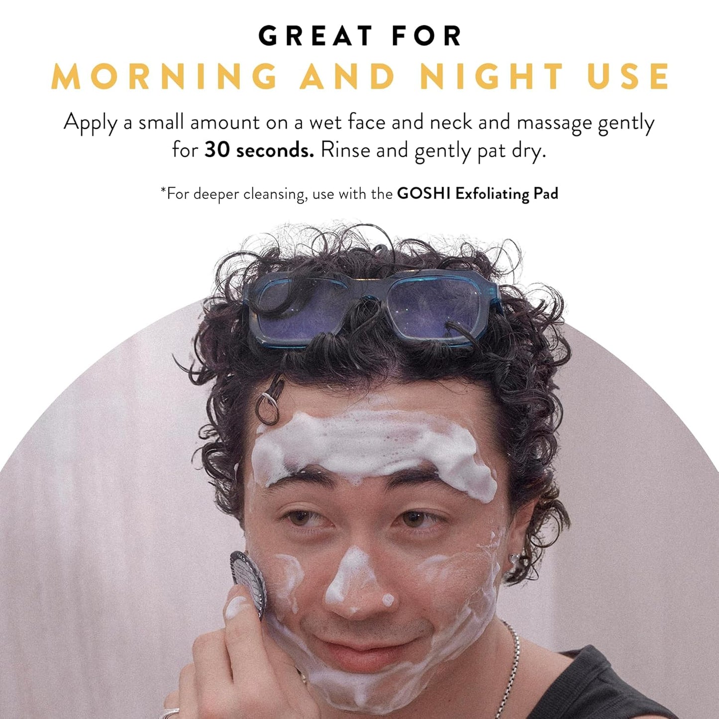 Foaming vitamin cleanser for morning and night skincare routine