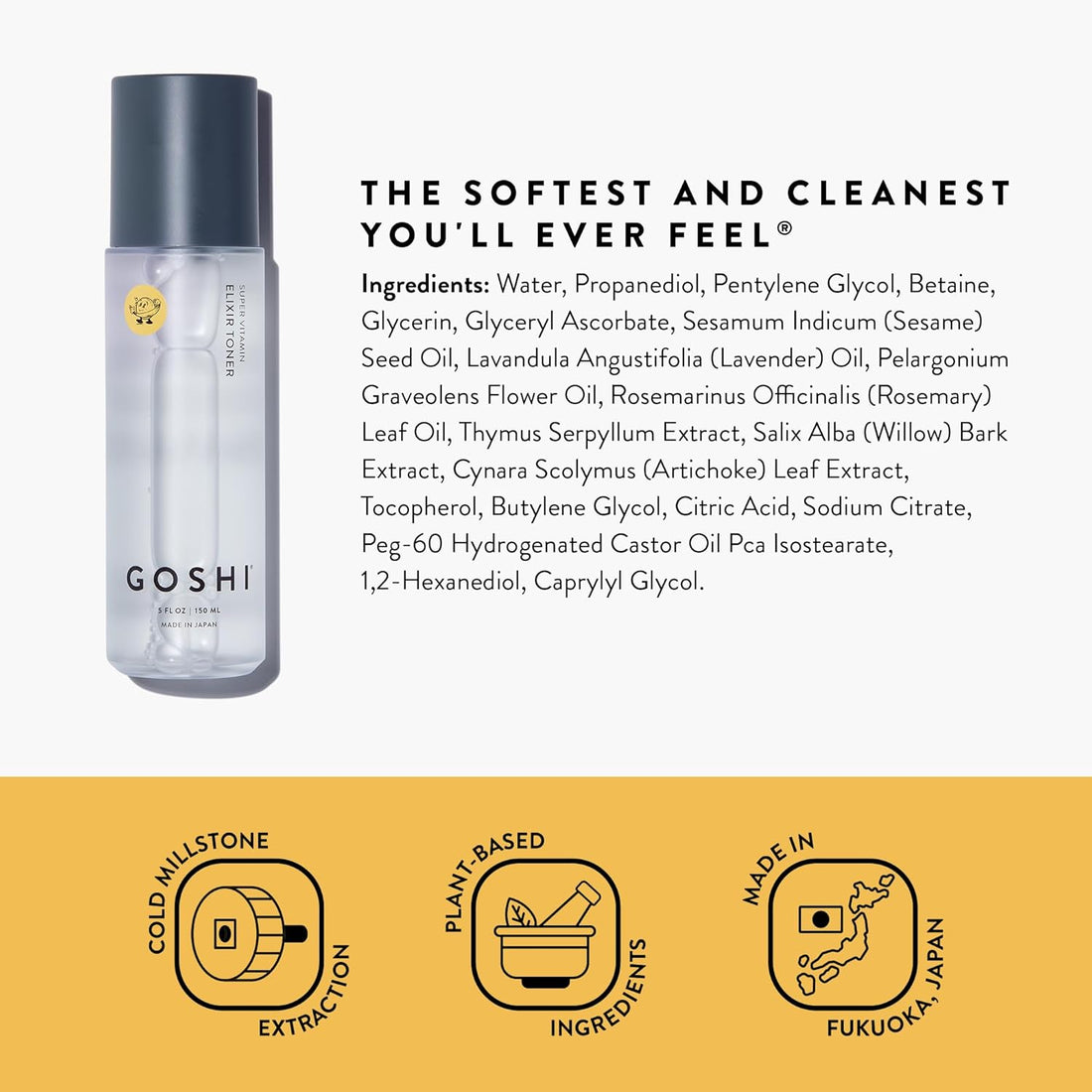 GOSHI vitamin toner ingredient list