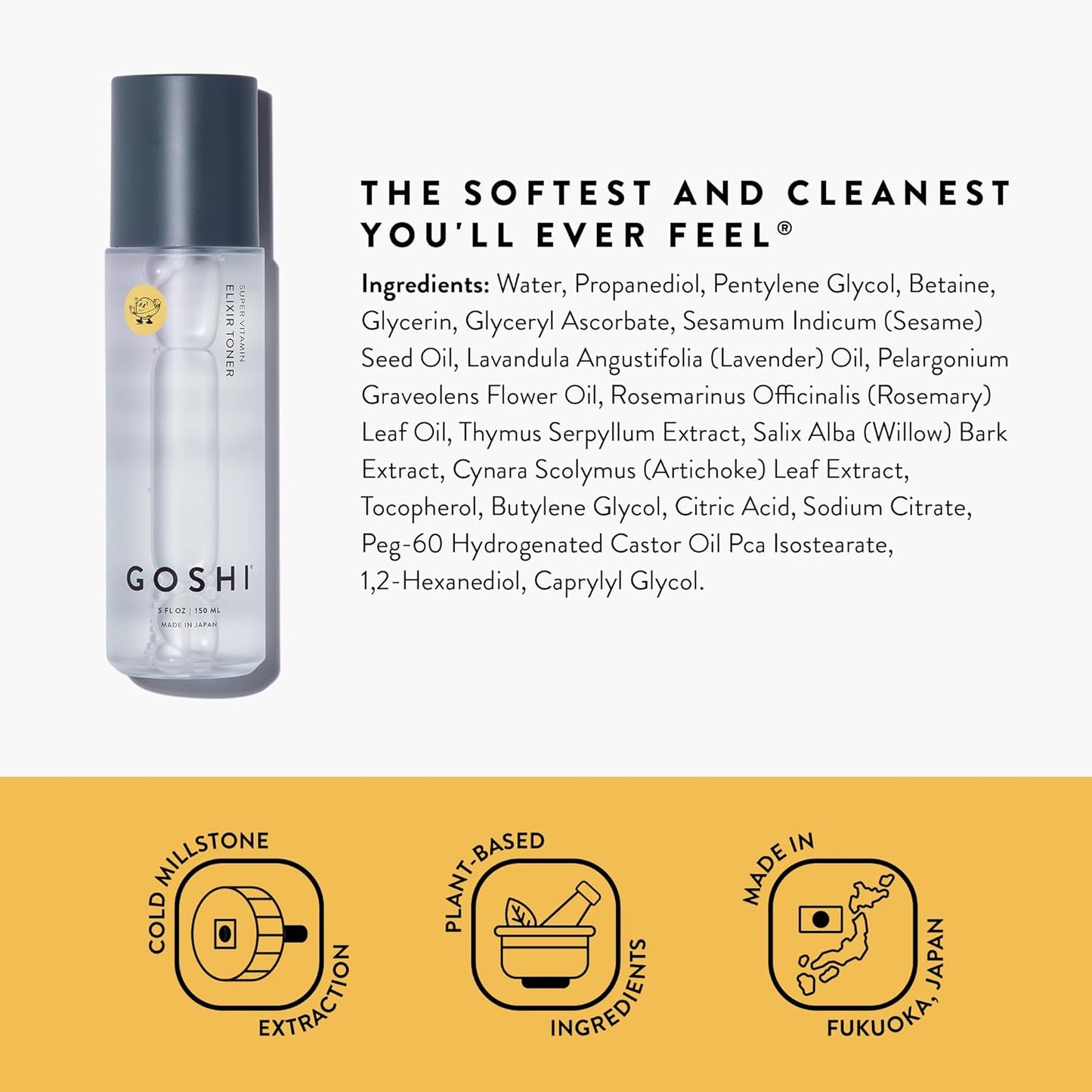 GOSHI vitamin toner ingredient list