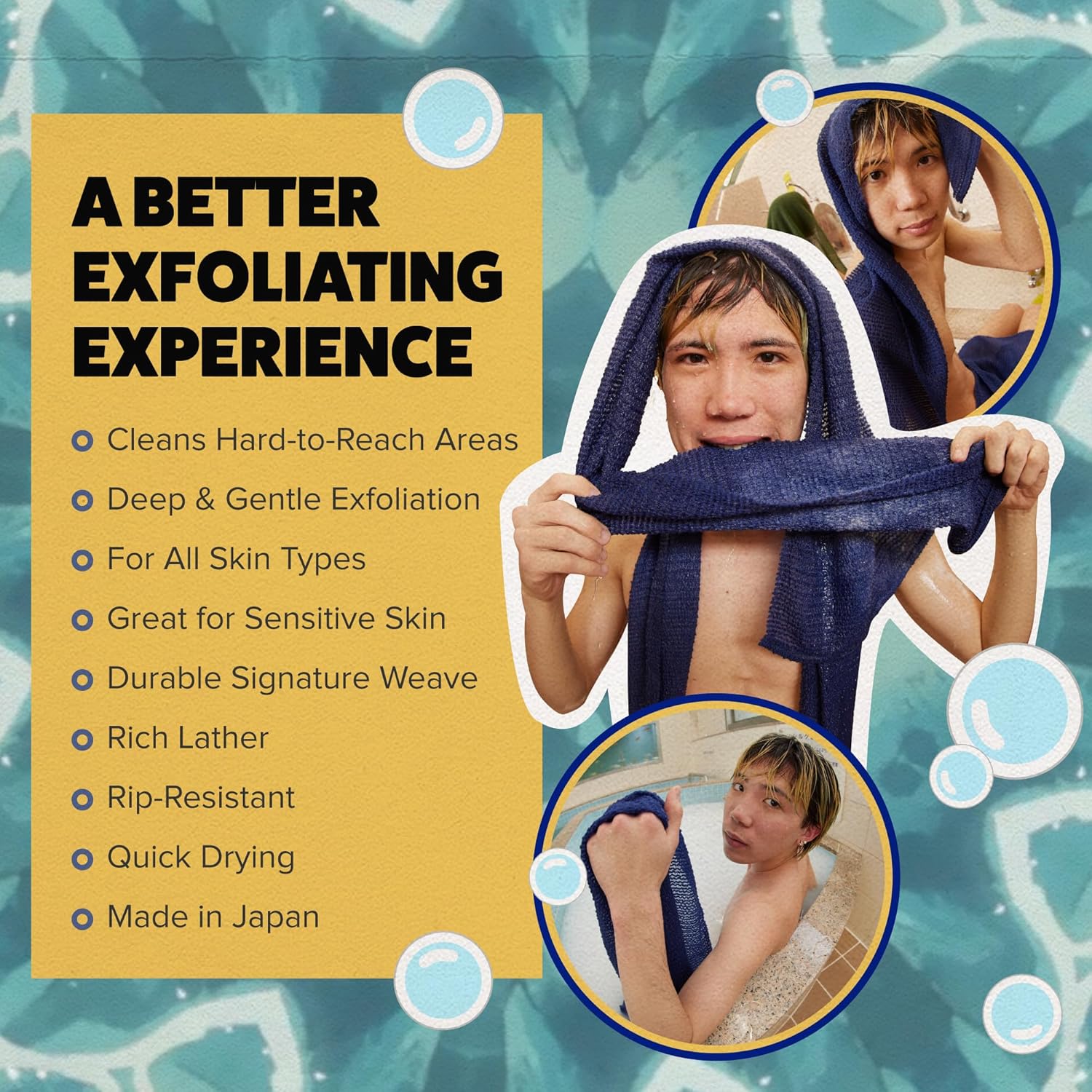 Best body exfoliator shower towel for gentle exfoliation, rich lather, and hard-to-reach areas