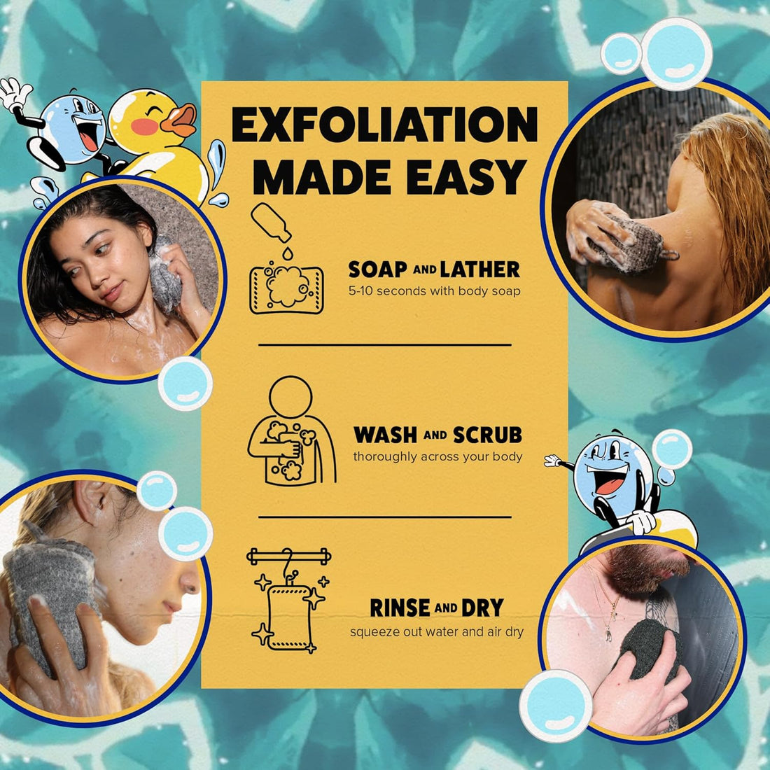 How to use the GOSHI exfoliating shower sponge