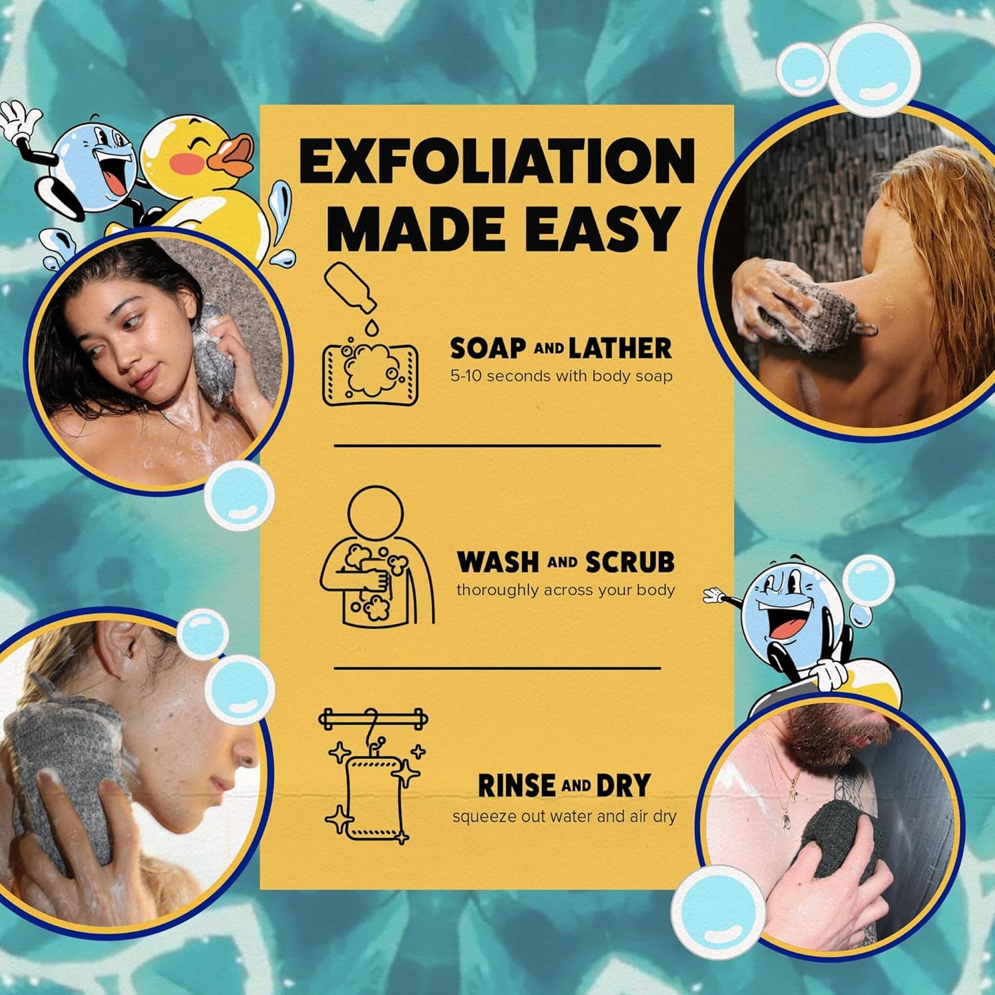 How to use the GOSHI exfoliating shower sponge