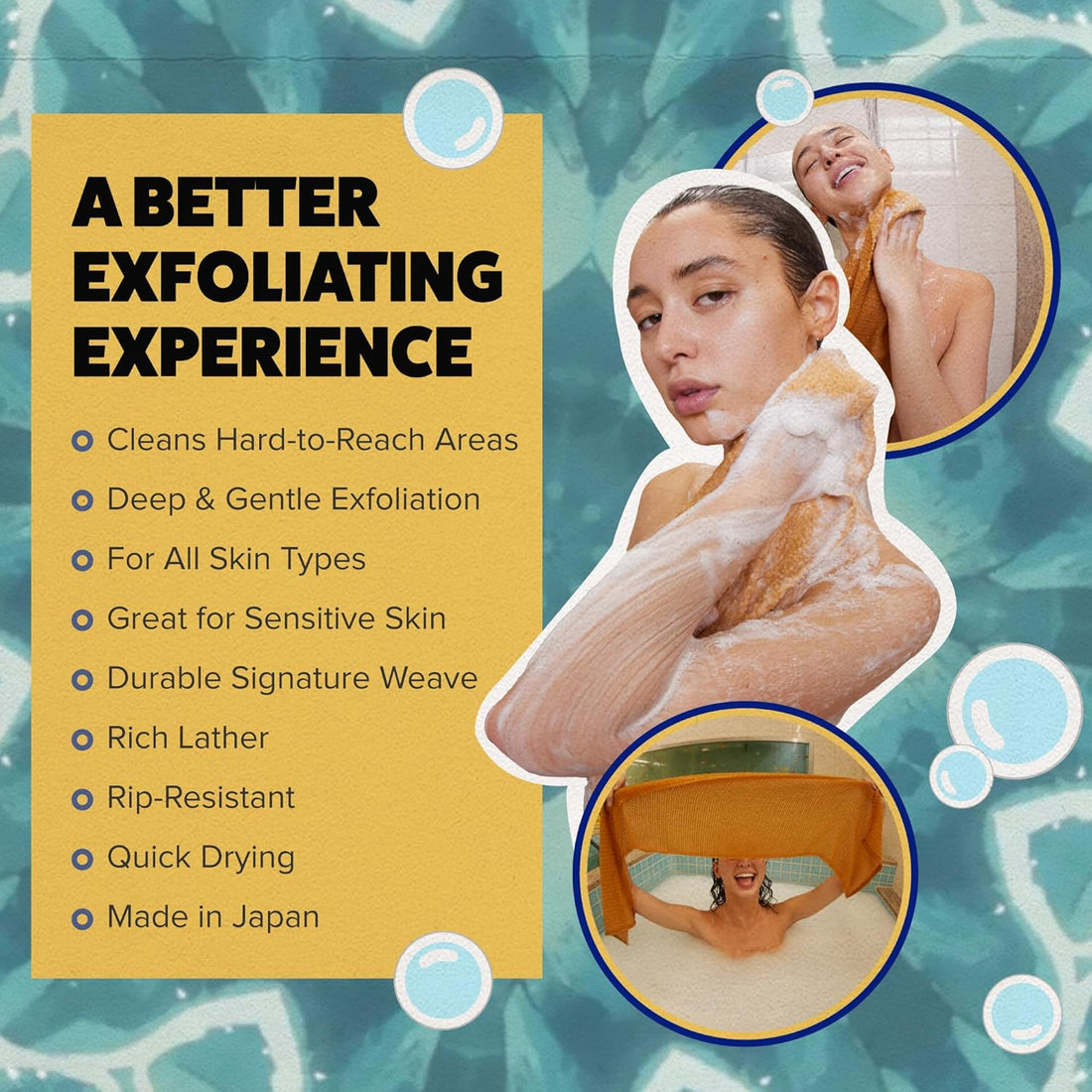 GOSHI Japanese body exfoliator for sensitive skin and daily shower use